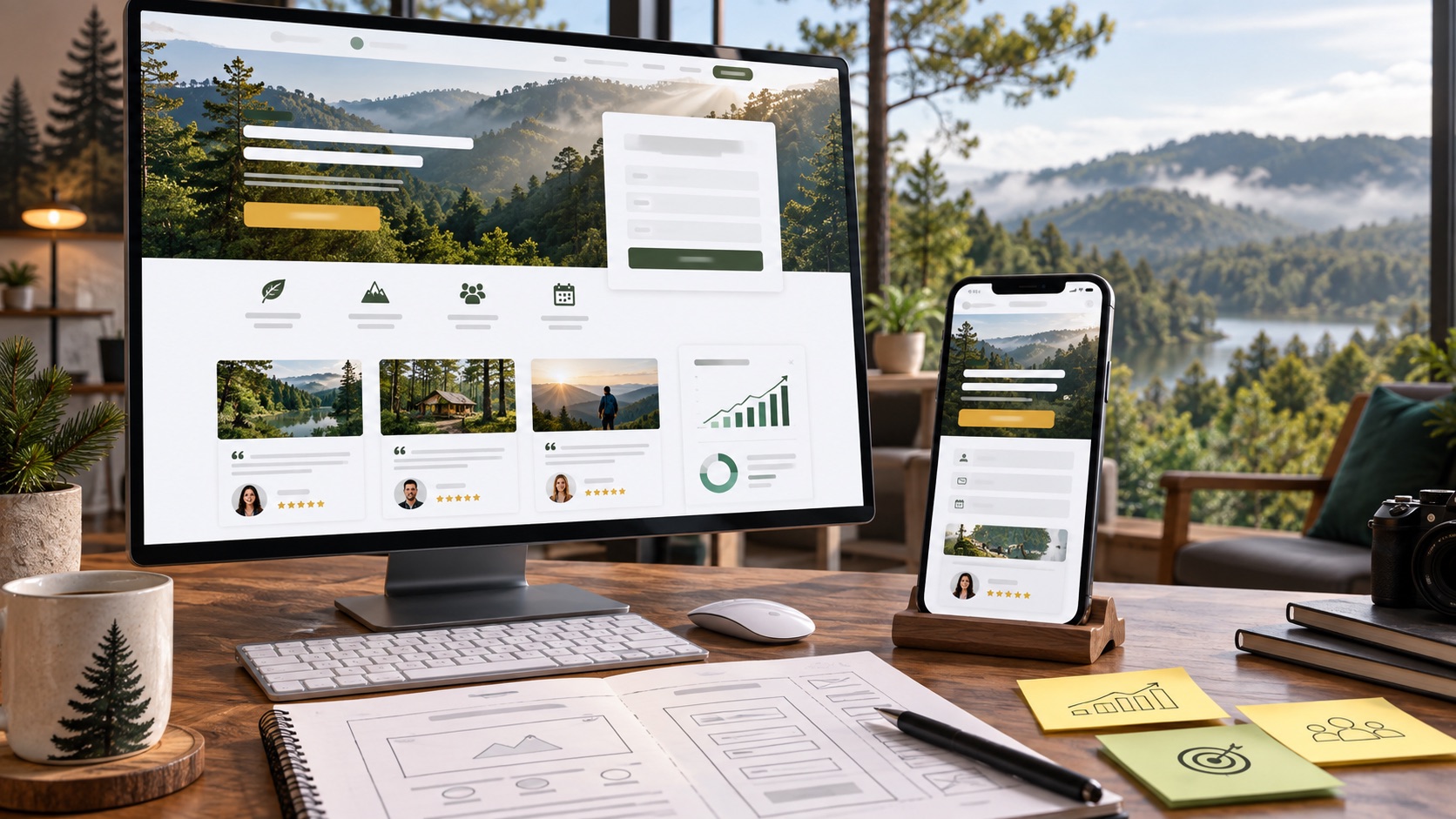 thiết kế landing page Măng Đen DOC Group
