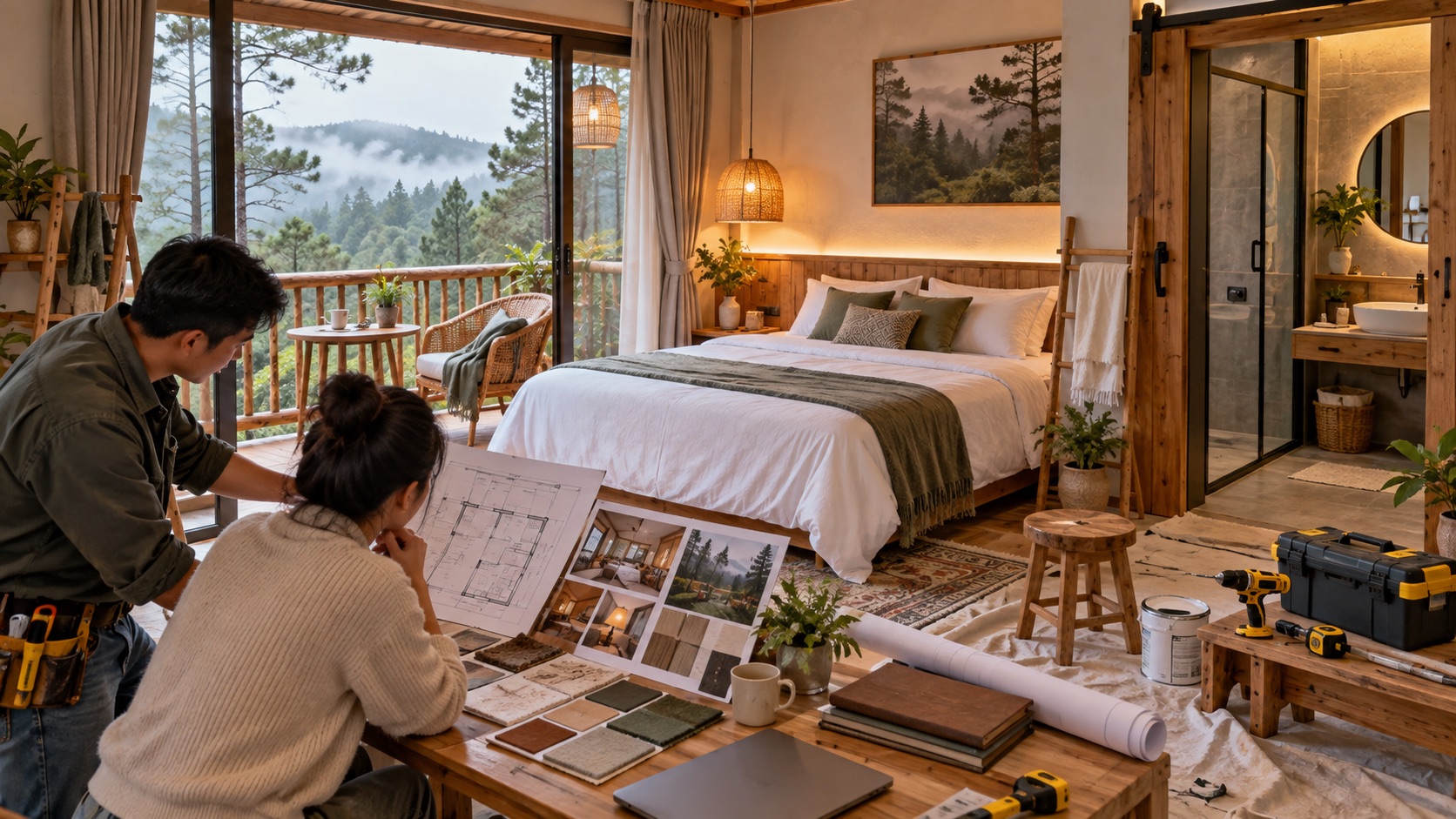 cải tạo homestay Măng Đen DOC Services