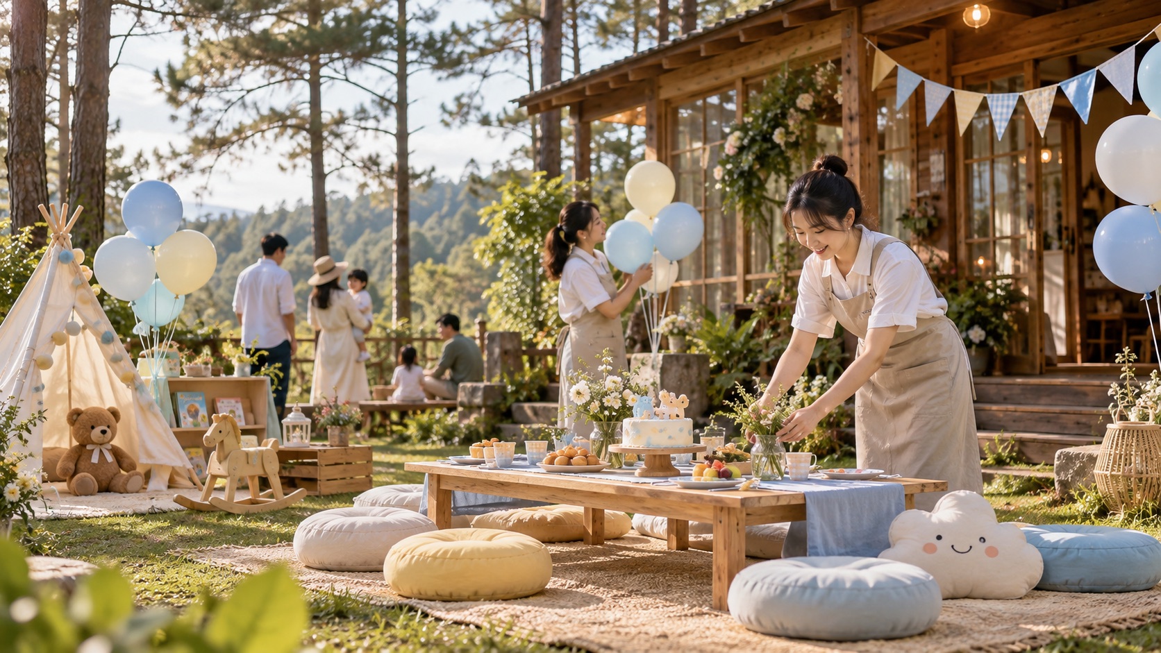tiệc sinh nhật cho bé Măng Đen DOC Group
