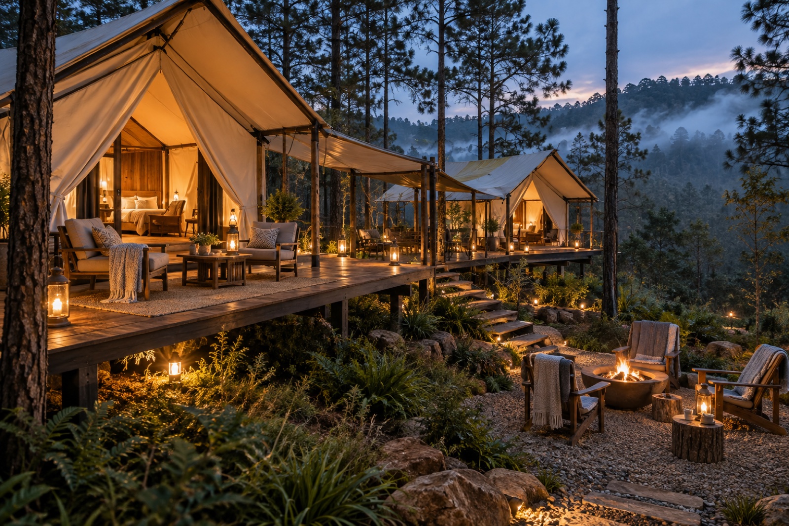 decor glamping Măng Đen DOC Group
