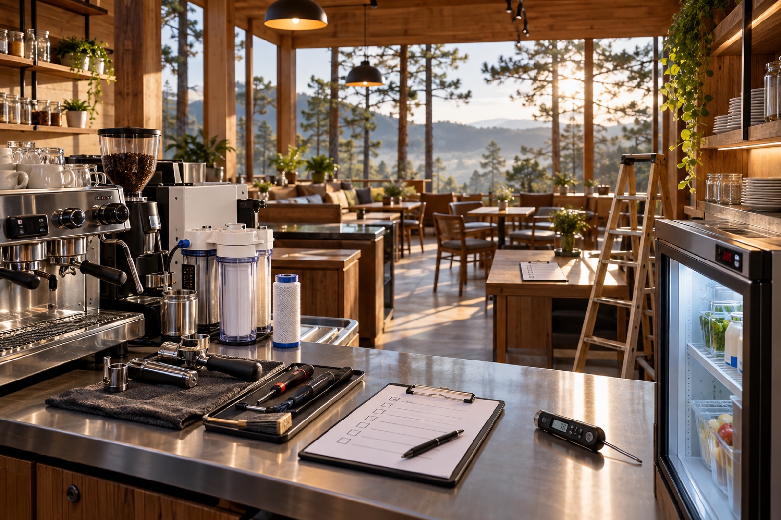 bảo trì quán cafe Măng Đen DOC Group