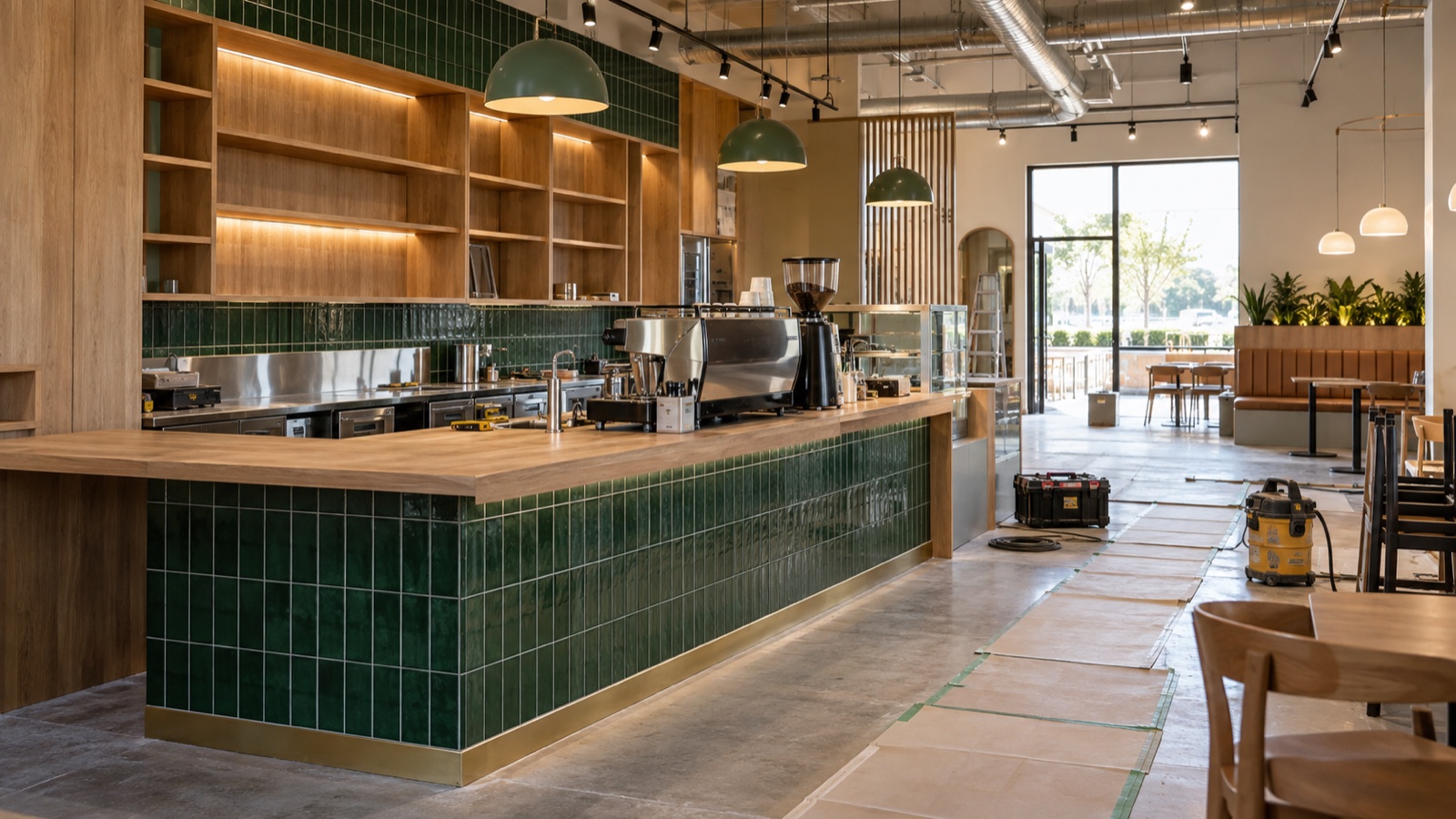 thi công nội thất quán cafe DOC Group